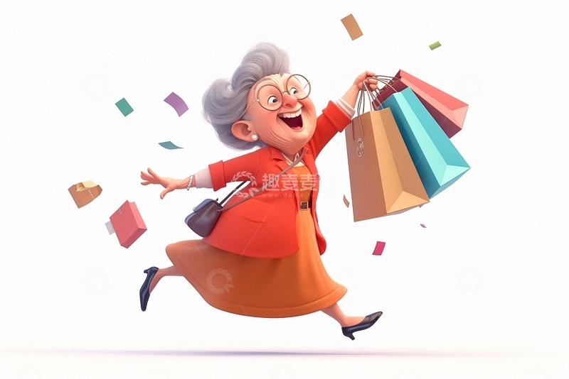 高清大图下载【趣麦麦图】618电商促销人物4