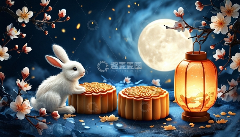 高清大图下载【趣麦麦图】中秋节节日背景30