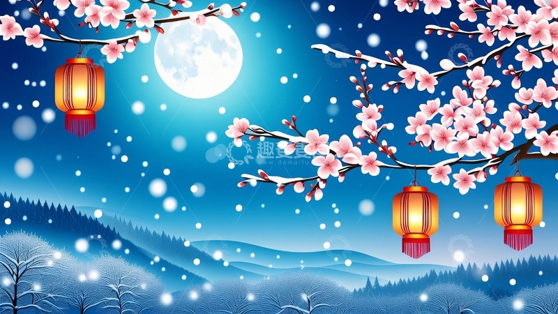 高清大图下载【趣麦麦图】新年节日背景5