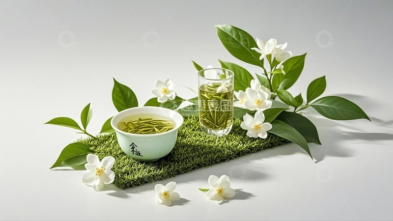 高清大图下载【趣麦麦图】春茶绿茶茉莉花茶37