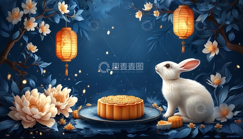 高清大图下载【趣麦麦图】中秋节节日背景36