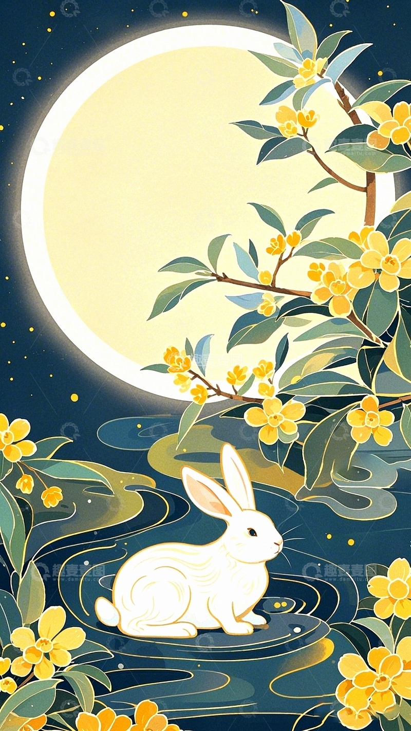 高清大图下载【趣麦麦图】中秋节节日背景26