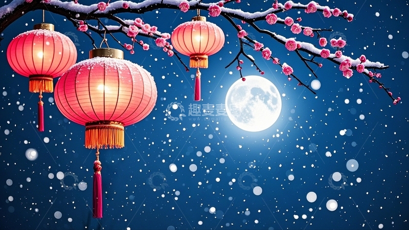 高清大图下载【趣麦麦图】新年节日背景9