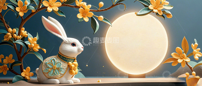 高清大图下载【趣麦麦图】中秋节节日背景43