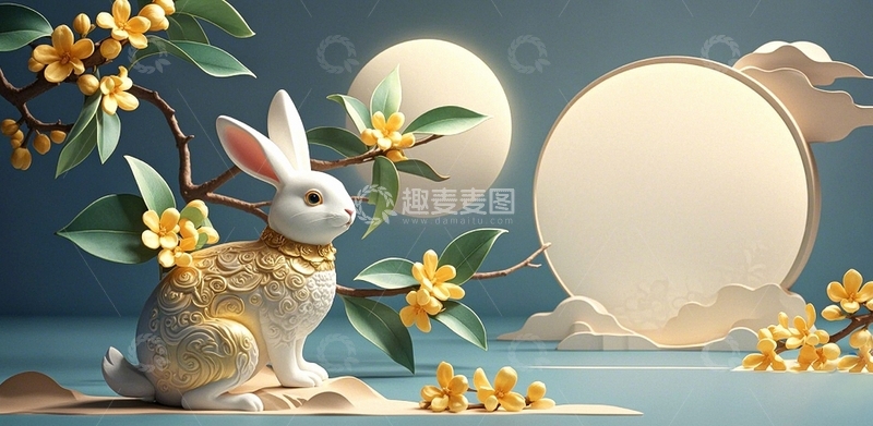 高清大图下载【趣麦麦图】中秋节节日背景45