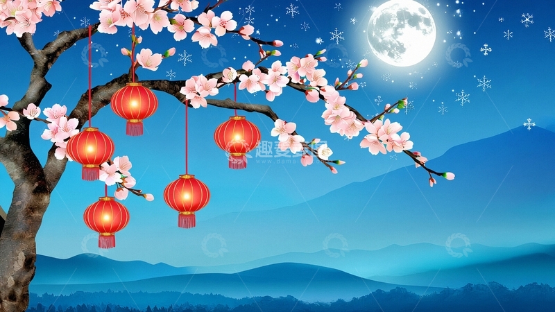 高清大图下载【趣麦麦图】新年节日背景4