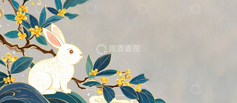 高清大图下载【趣麦麦图】中秋节节日背景41