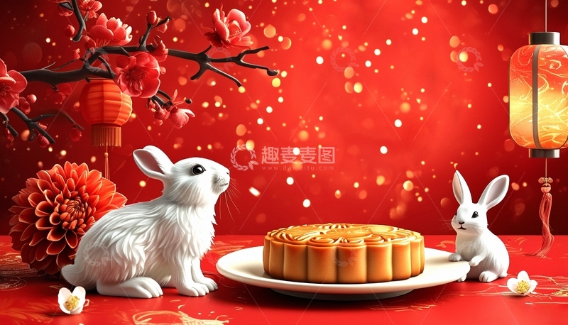 高清大图下载【趣麦麦图】中秋节节日背景39