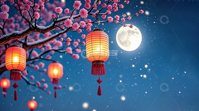 高清大图下载【趣麦麦图】新年节日背景2