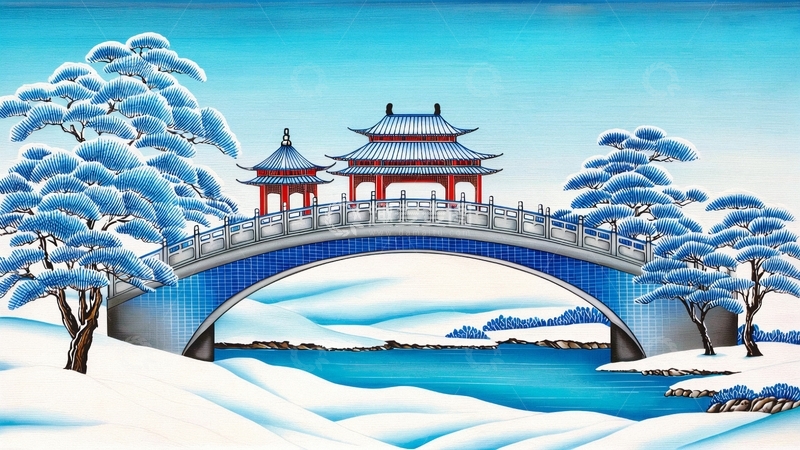 高清大图下载【趣麦麦图】冬季大雪背景1