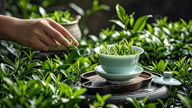 高清大图下载【趣麦麦图】春茶绿茶茶叶7