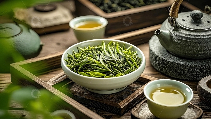 高清大图下载【趣麦麦图】春茶绿茶茶叶5