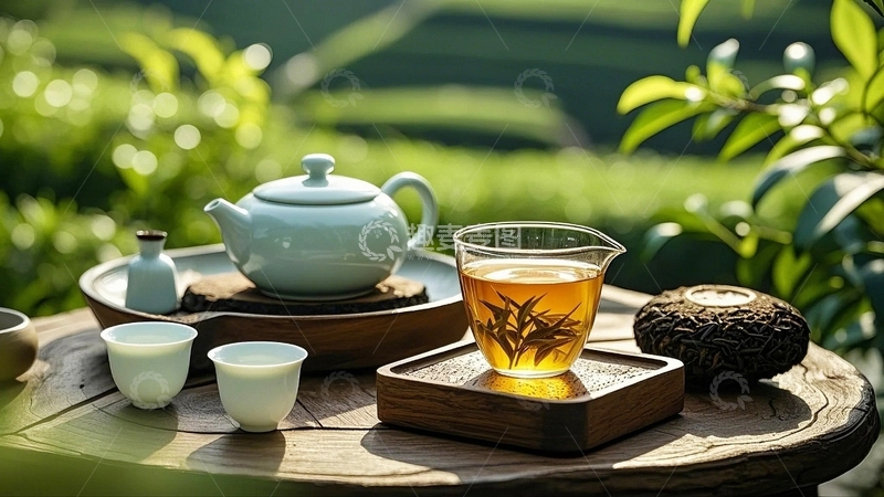 高清大图下载【趣麦麦图】绿茶品茶茶文化1