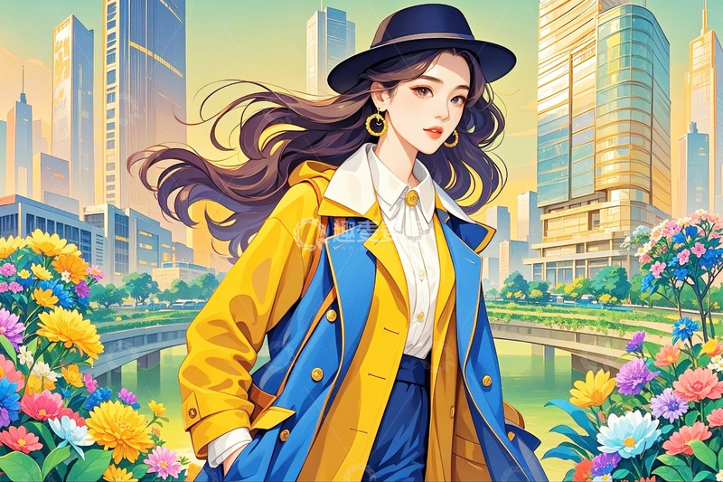 高清大图下载【趣麦麦图】国潮插画艺术插画人物9