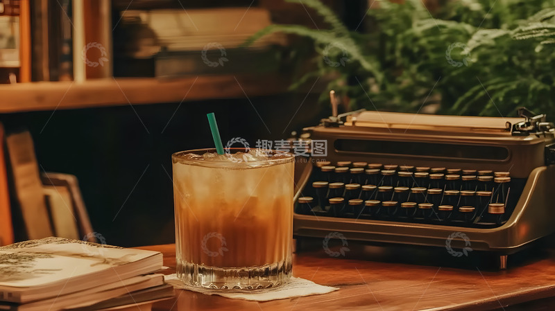 高清大图下载【趣麦麦图】复古氛围感奶茶拍摄