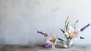 百合花简约花束摆拍2