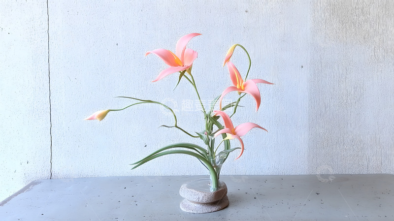 高清大图下载【趣麦麦图】百合花简约花束摆拍4