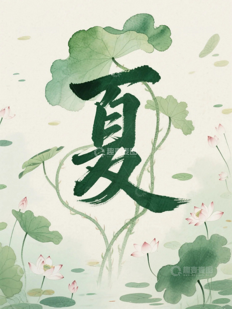 高清大图下载【趣麦麦图】立夏节气夏天字体3