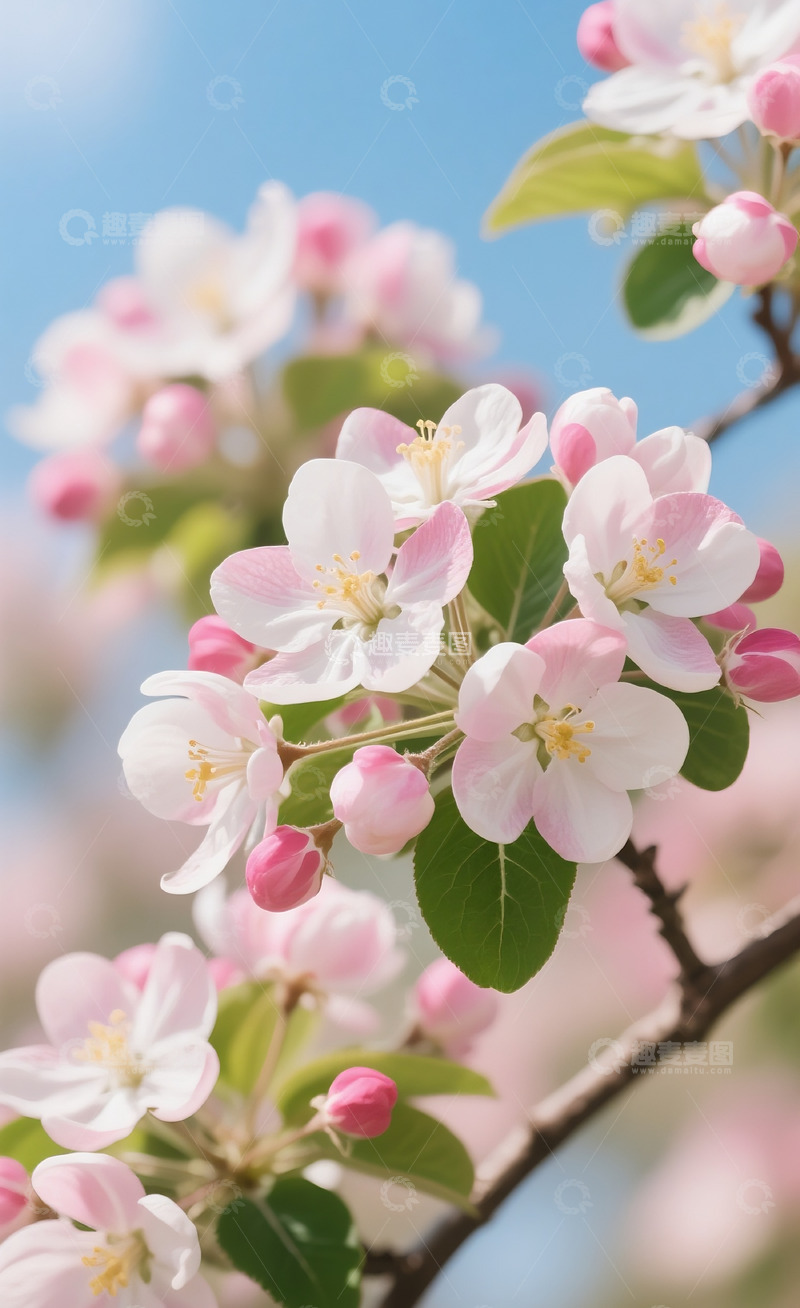高清大图下载【趣麦麦图】海棠花特写10