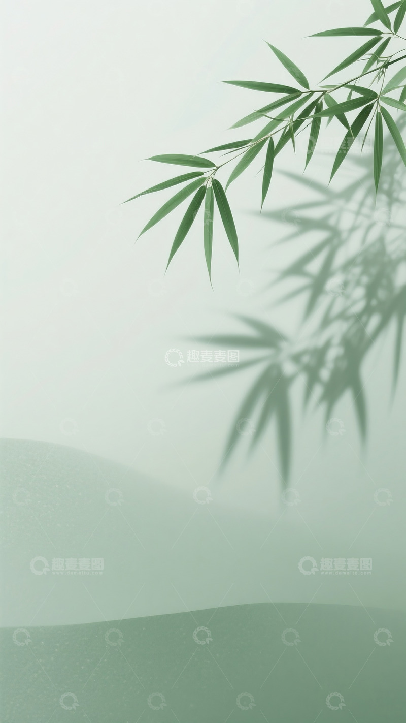 高清大图下载【趣麦麦图】简约竹子插画