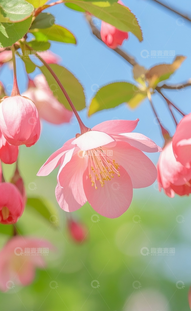 高清大图下载【趣麦麦图】海棠花特写4