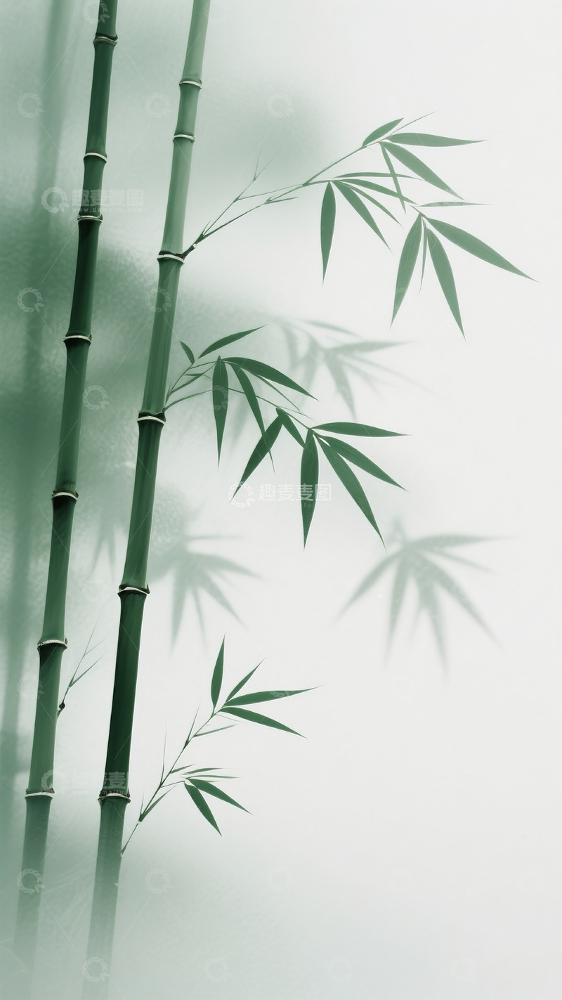 高清大图下载【趣麦麦图】简约竹子插画5