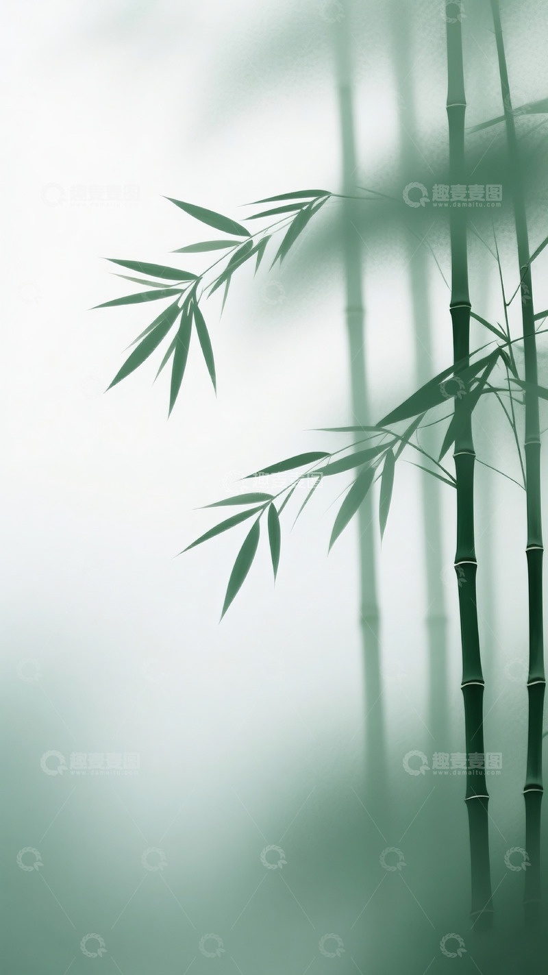 高清大图下载【趣麦麦图】简约竹子插画6