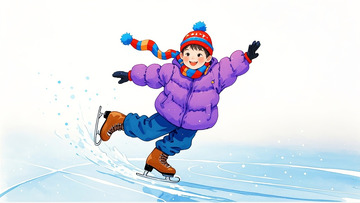 冬季滑冰人物6