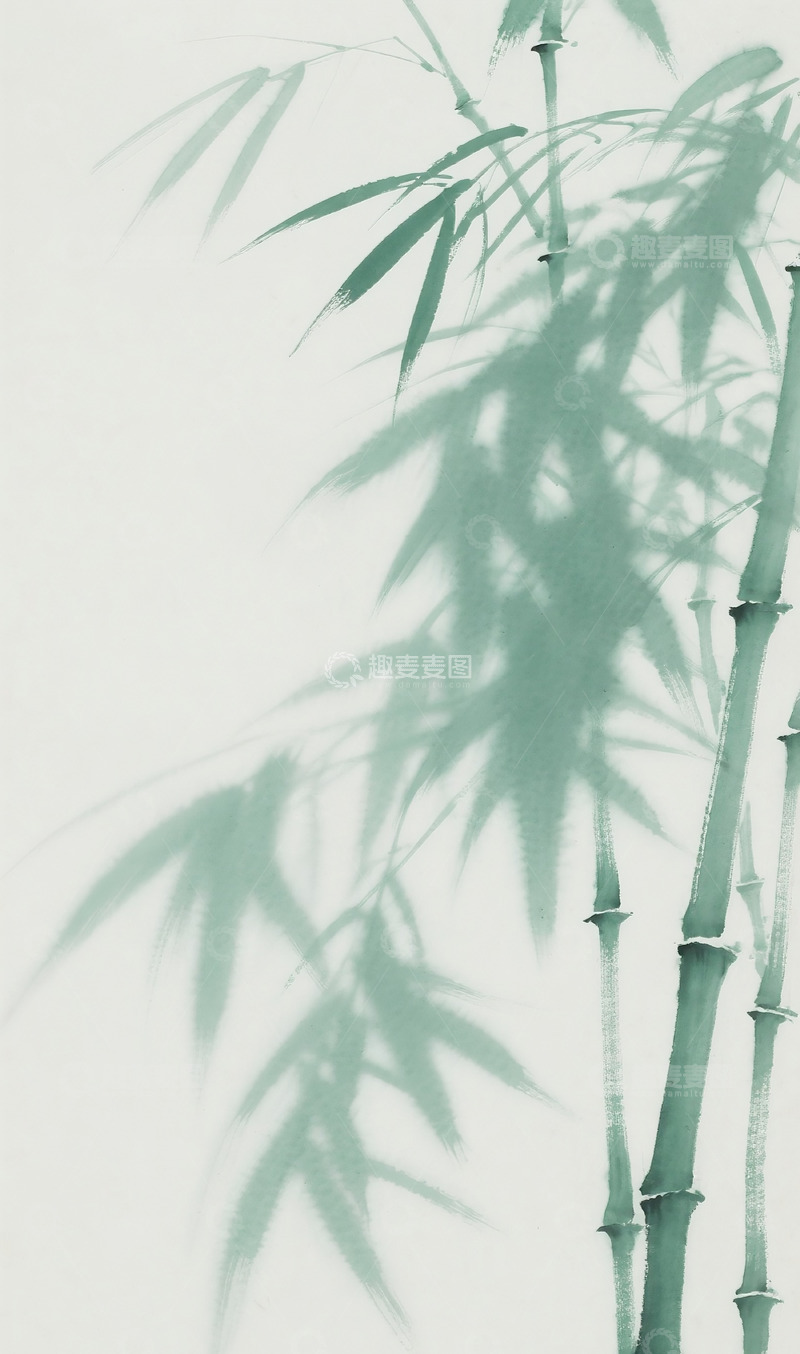 高清大图下载【趣麦麦图】简约竹子插画1