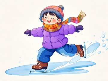 冬季滑冰场景