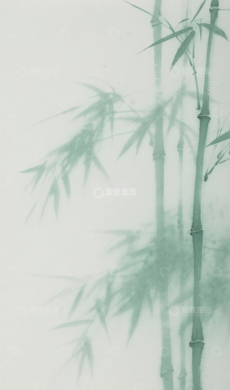 高清大图下载【趣麦麦图】简约竹子插画2