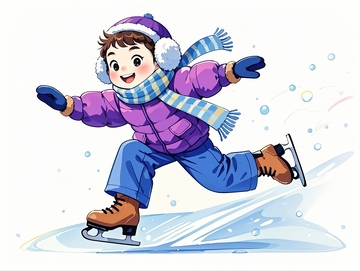 冬季滑冰人物4