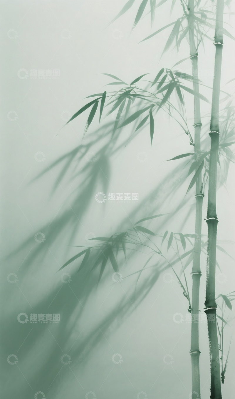 高清大图下载【趣麦麦图】简约竹子插画4
