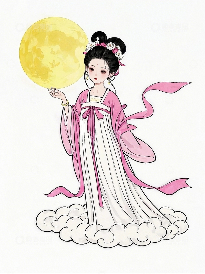 高清大图下载【趣麦麦图】中秋节嫦娥人物71