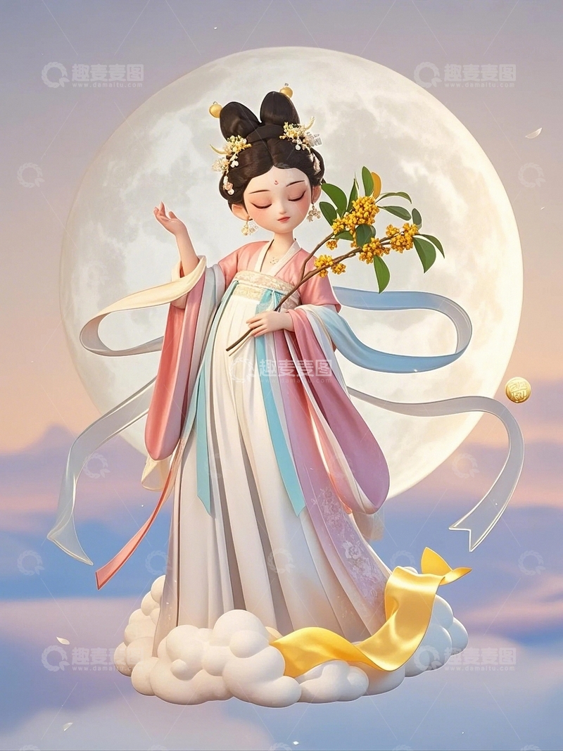 高清大图下载【趣麦麦图】中秋节嫦娥人物72