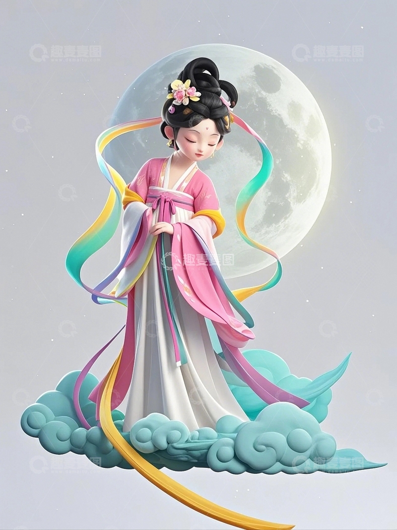 高清大图下载【趣麦麦图】中秋节嫦娥人物67