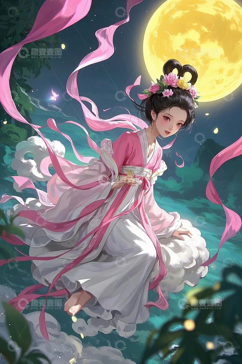 高清大图下载【趣麦麦图】中秋节嫦娥人物61