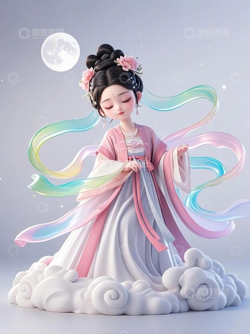 高清大图下载【趣麦麦图】中秋节嫦娥人物70