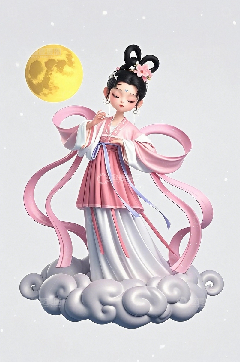 高清大图下载【趣麦麦图】中秋节嫦娥人物60