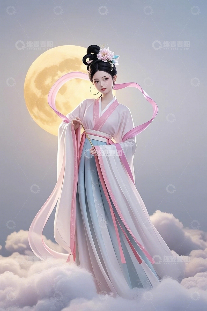 高清大图下载【趣麦麦图】中秋节嫦娥人物66