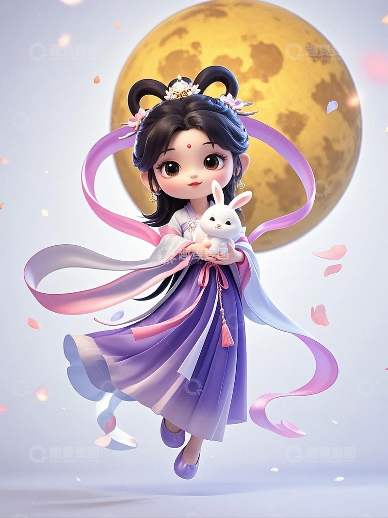 高清大图下载【趣麦麦图】中秋节嫦娥人物47