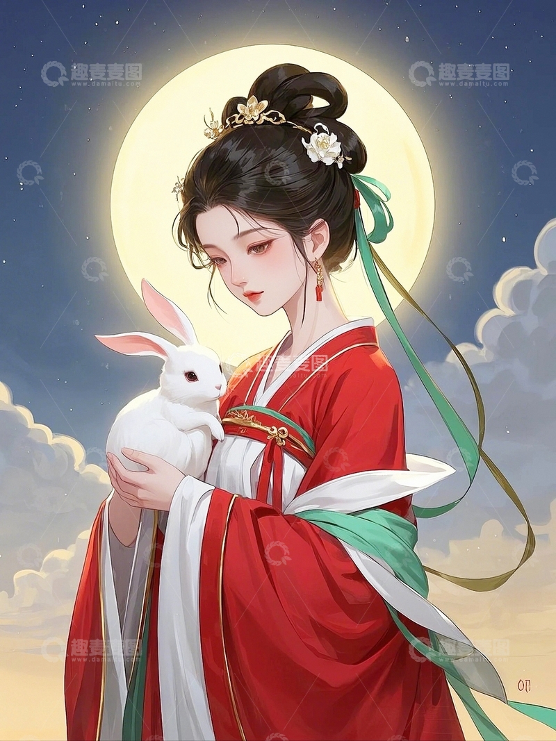 高清大图下载【趣麦麦图】中秋节嫦娥人物56
