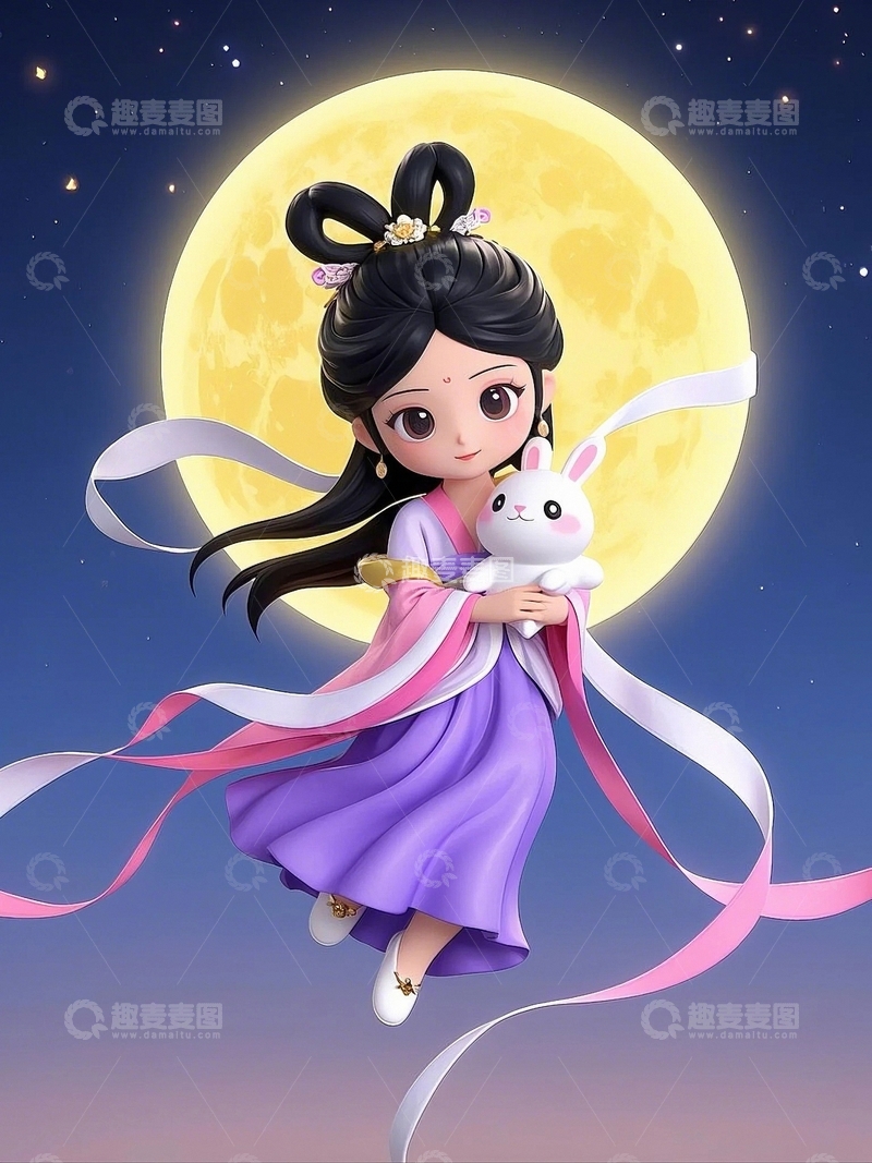 高清大图下载【趣麦麦图】中秋节嫦娥人物52