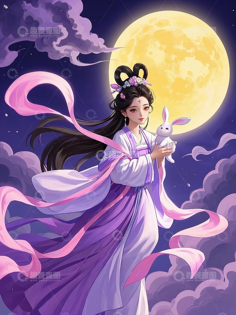 高清大图下载【趣麦麦图】中秋节嫦娥人物50
