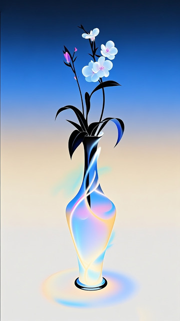 新中式花瓶插画4