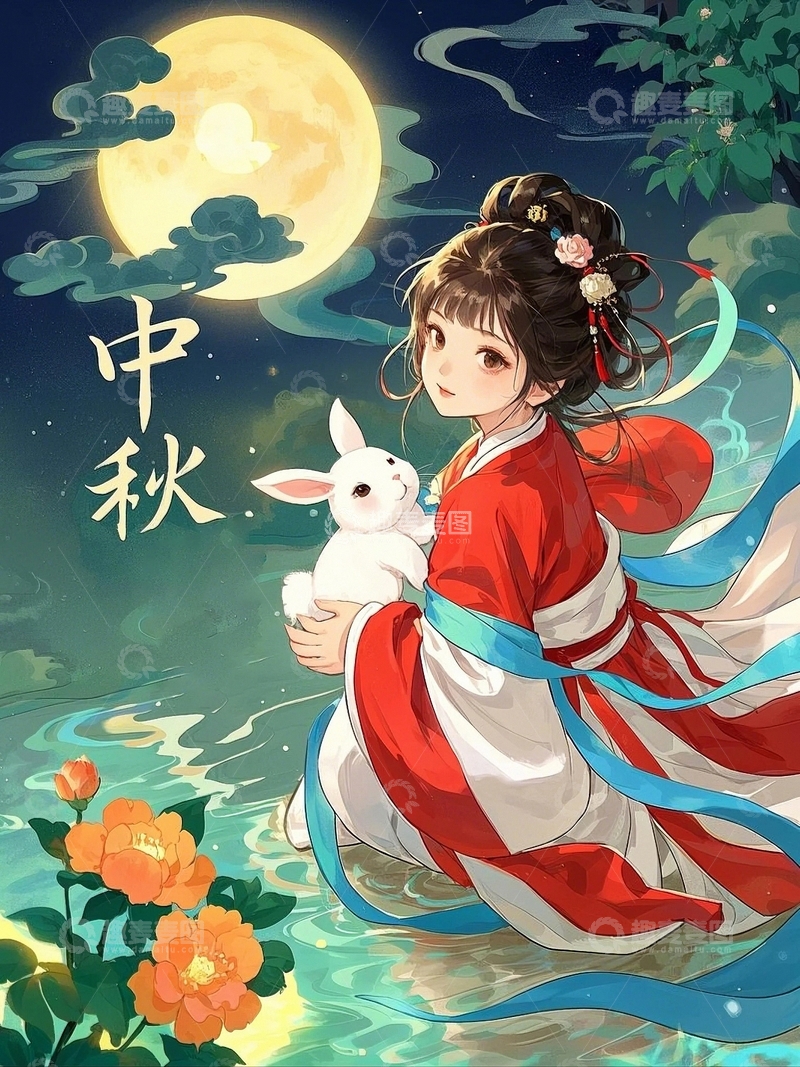 高清大图下载【趣麦麦图】中秋节嫦娥人物51