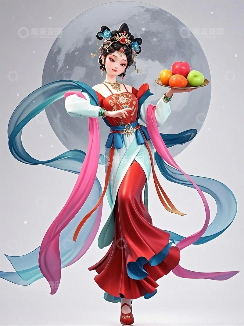高清大图下载【趣麦麦图】中秋节嫦娥人物58