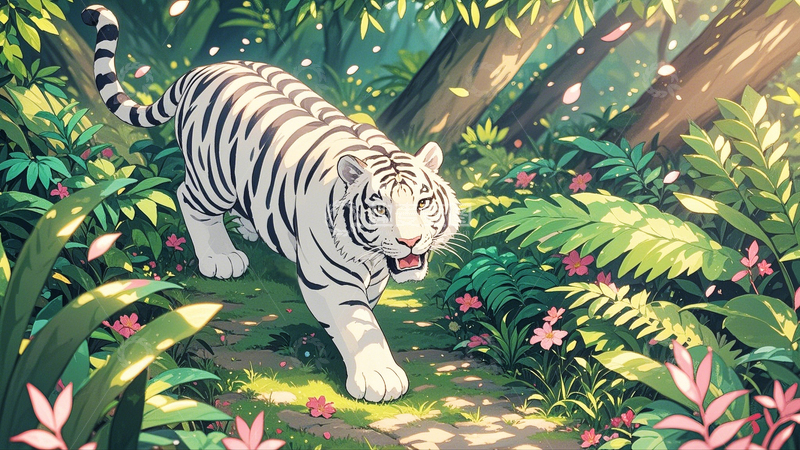 高清大图下载【趣麦麦图】水彩插画老虎3