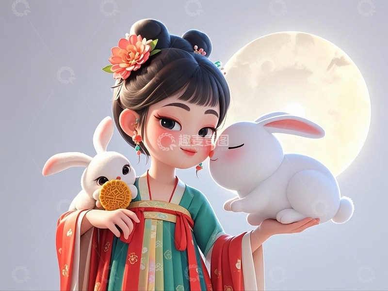 高清大图下载【趣麦麦图】中秋节嫦娥人物53