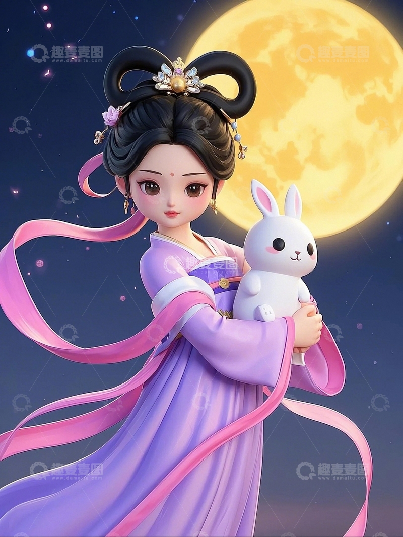 高清大图下载【趣麦麦图】中秋节嫦娥人物40